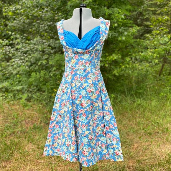 Floral Rockabilly Swing Dress - Picture 1 of 2
